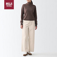MUJI 無印良品 无印良品（MUJI） 女式 弹力 灯芯绒 宽版裤 BEE07C2A 象牙色 M