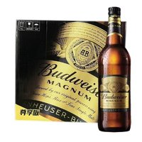 Budweiser 百威 啤酒黑金美式拉格整箱大瓶600ml*12瓶