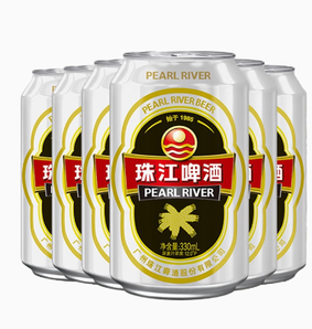 PEARL RIVER珠江啤酒 经典老珠江黄啤  330ml*6罐
