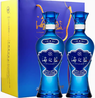 YANGHE 洋河 海之蓝 蓝色经典 52%vol 浓香型白酒375ml*2瓶