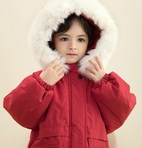PLUS会员！JELLYBABY 冬季儿童女童兔耳帽棉衣棉服外套