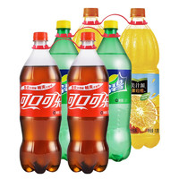 可口可乐 家庭装2大瓶可口可乐1.25L特价汽水碳酸饮料可乐雪碧美汁源果粒橙