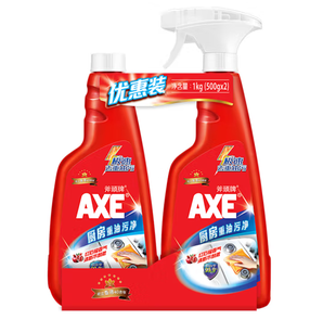 新人专享！AXE 斧头 牌 红石榴厨房重油污净500g*2瓶 油污清洁