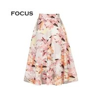 FOCUS 焦点 韩国直邮4CUS 半身裙 [水彩画] 花纹后片橡筋裙子_VFI3M1SK8181