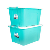 CHAHUA 茶花 塑料收纳箱家用加厚衣服储物箱子衣柜收纳盒带滑轮宿舍整理箱