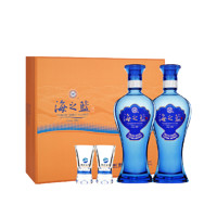 YANGHE 洋河 蓝色经典 海之蓝 礼盒装  白酒浓香型 52度 480mL 2瓶
