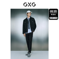 GXG 男装 商场同款黑色翻领夹克 23年秋季新品GD1210992I