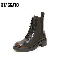 STACCATO 思加图 冬季新款英伦风厚底马丁靴短靴女皮靴EFT01DD2