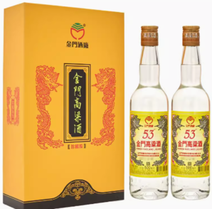 KINMEN KAOLIANG 金门高粱酒 黄金龙 53%vol 清香型白酒 500ml*2瓶
