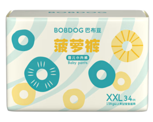 BoBDoG 巴布豆 新菠萝拉拉裤XXL码34片(15kg以上)