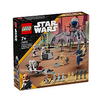 LEGO 乐高 积木星球大战75372克隆人士兵与战斗机器人战斗积木玩具