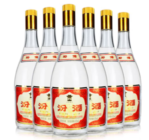 汾酒 黄盖玻汾 55%vol 清香型白酒 950ml*6瓶 整箱装
