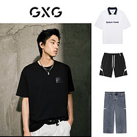 GXG 男士重磅短袖*1+Polo衫*1+短裤*1+牛仔裤*1