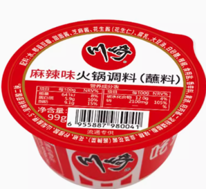 川崎 火锅底料蘸料拌饭花生酱 麻辣香锅99g 