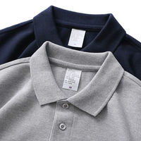 Cebrodz 240g重磅纯棉翻领polo衫美式复古商务纯色打底衫有领正肩高级感短袖
