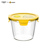 LOVWISH 乐唯诗 玻璃汤碗家用带盖大号喝汤杯便携密封饭盒微波炉耐高温 汤碗（黄色） 单件装 700ml