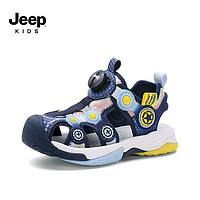 Jeep 吉普 儿童软底旋钮扣夜光运动包头凉鞋