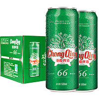 ChongQing 重庆啤酒 66系列 小麦拉格啤酒 500mL*12罐 整箱装