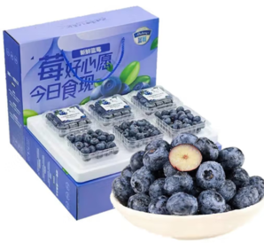 鲜程祥合  蓝莓 125g/6盒 果径12-14mm