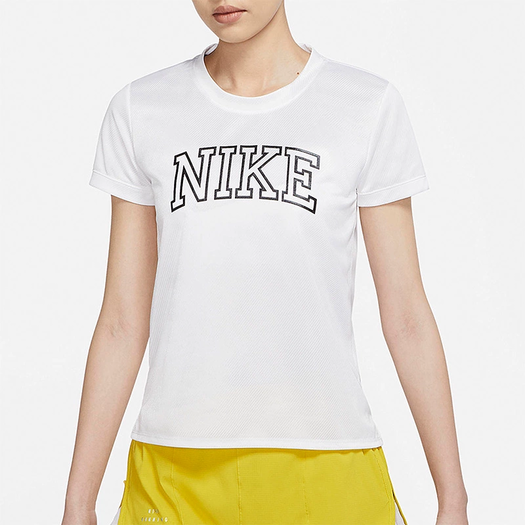 Nike 耐克女装新款休闲圆领训练T恤DQ6372-100