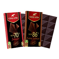 克特多金象 亿滋克特多金象进口86%/70%黑巧克力排装100g*4零食喜糖果正品