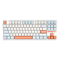 PLUS会员！VGN V87 87键 2.4G蓝牙 多模无线机械键盘 果冻橙 动力银轴 RGB