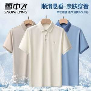 Snow Flying 雪中飞 男士冰丝刺绣Polo衫 多色