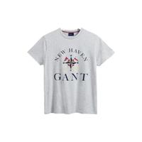GANT 甘特 夏季男士美式潮流休闲圆领短袖重磅T恤|2003125