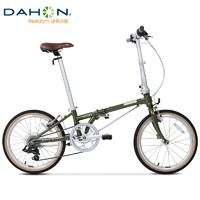 DAHON 大行 20英寸铬钼钢7变速折叠自行车成人男女式学生复古单车D7