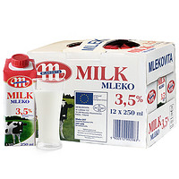MLEKOVITA 妙可 波兰原装进口冠军系列全脂纯牛奶高钙早餐奶250ml*12盒便携礼盒装