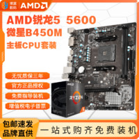 AMD 锐龙R5 5600盒装处理器+微星B450M-A PRO MAX II主板 板U套装