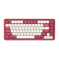 REDRAGON 红龙 KS82 PRO 81键+多媒体旋钮 三模机械键盘 白红 龙吟轴 RGB