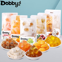 Dobby 果汁软糖 Q弹橡皮糖夹心哆比网红零食水果糖芒果椰子爆浆糖 芒果+椰子+白桃各1盒