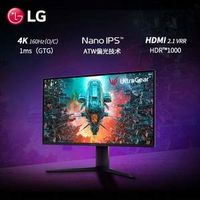 LG 乐金 32GQ950 31.5英寸NanoIPS显示器（3840*2160、160Hz、1ms、HDR1000）