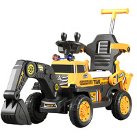 巴塞博 儿童挖掘机玩具车可坐人男孩遥控电动挖土机可坐大型号工程车勾机