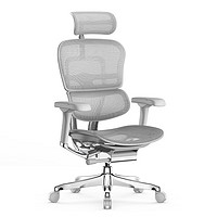 PLUS会员！保友办公家具 金豪E 2代 人体工学电脑椅 银白色 Q4.0版