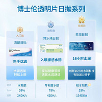 BAUSCH+LOMB 博士伦 博乐纯 日抛透明隐形眼镜2片