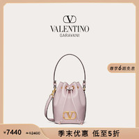 VALENTINO 华伦天奴 女士 VLOGO SIGNATURE 迷你水桶包 紫粉色 均码