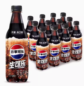 88VIP！pepsi 百事 无糖生可乐汽水碳酸饮料500ml*12瓶