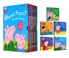 Peppa Pig 英文进口原版童书   佩奇在哪里 精装翻翻书套装