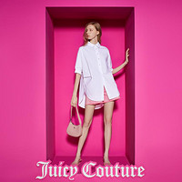 Juicy Couture 橘滋 甜酷Logo纽扣立体侧褶连袖廓型女式衬衫