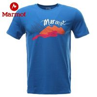 Marmot 土拨鼠 夏季户外休闲透气印花中性圆领棉T恤男女同款短袖