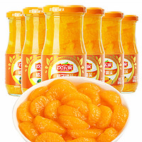 HUANLEJIA 欢乐家 水果罐头糖水橘子桔子罐头256g*6瓶休闲零食 方便速食整箱装