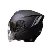 RSV 摩托车四分之三头盔 双镜 哑黑  2XL (60-61CM)