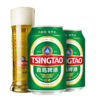 PLUS会员！TSINGTAO 青岛啤酒 经典系列11度百年青啤罐装整箱 330mL* 24罐