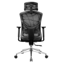 ZIZKAK 支家 1606 人体工学电脑椅 黑色 铝合金脚架款