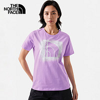 THE NORTH FACE 北面 短袖T恤女户外舒适休闲短袖7WES 紫色/HCP L