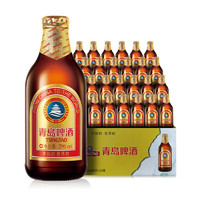 TSINGTAO 青岛啤酒 小棕金11度 296mL 24瓶（送汉斯小木屋菠萝啤 330mL 12罐)