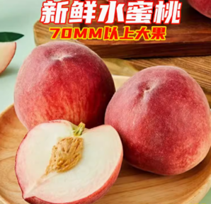 猗浩鲜果园 现摘当季新鲜水蜜桃 4.5斤/单果65mm+