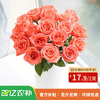 云南鲜花批发基地直发百合康乃馨玫瑰家庭鲜花 随机色玫瑰10支送10支